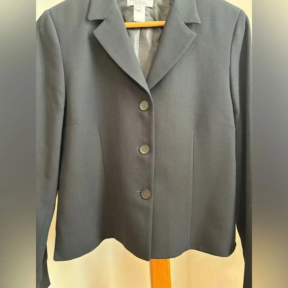 Pendleton Size 10 Black Virgin Wool Blazer - Picture 3 of 4